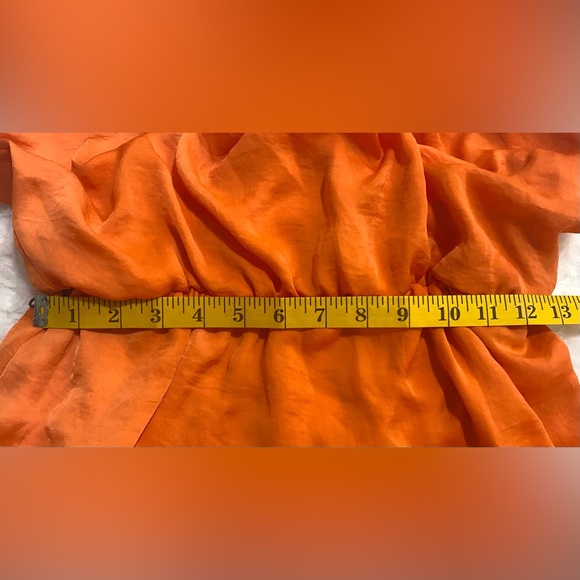 City Triangles Womens M Solid Orange Silk Sleeveless Dress Preppy Classic - Picture 11 of 15